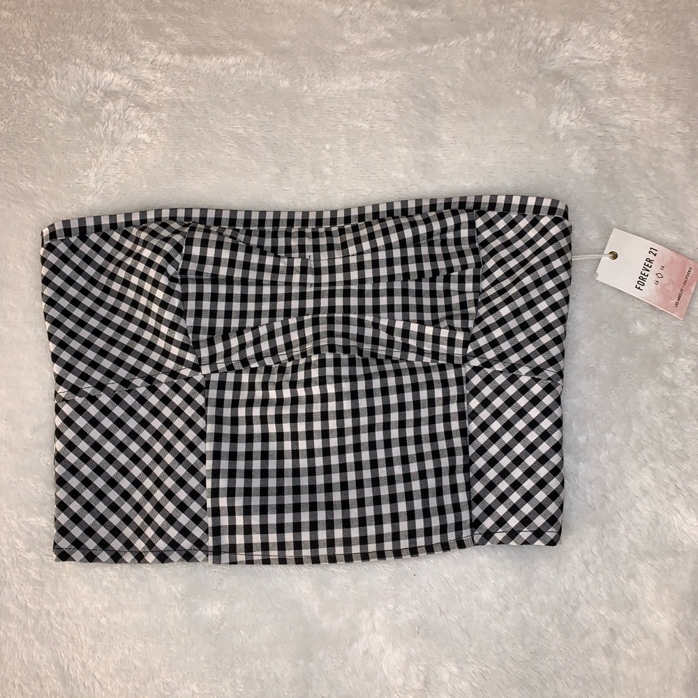 Plaid tube top